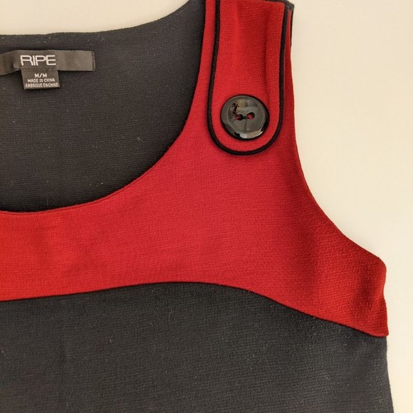 Ripe Black and Red Mini Dress Medium Size - Picture 5 of 9